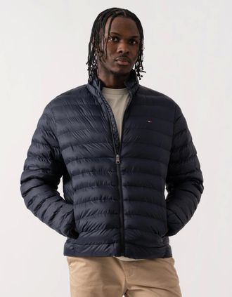 Tommy Hilfiger Mens Tommy Hilfiger Core Packable Recycled Mens Jacket - Desert Sky - Blue/Black - Size: 42/Regular