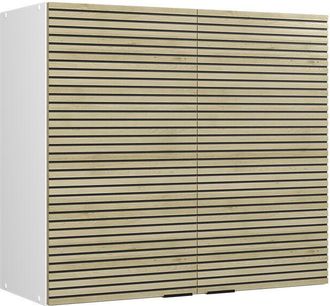 Vicco Armario De Cocina Con Vidrio Fame-line, Panel De Roble, 80 Cm