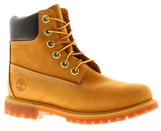 Timberland Womens Ankle Boots Premium 6 Inch Waterproof Leather Lace Up tan - Size UK 3