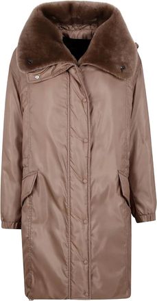 BLANCHA Pelliccia sintetica con cappuccio - Marrone