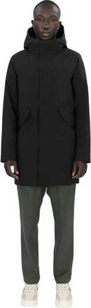 Elvine Hjalmar Parka - Heren - Parka Jassen - Zwart - 2XL - Leer - Jassen