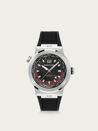 Ferragamo Men F-80 gmt watch Black