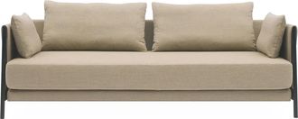 Soft Line Madison Schlafsofa, schwarz / Vision sand (446)
