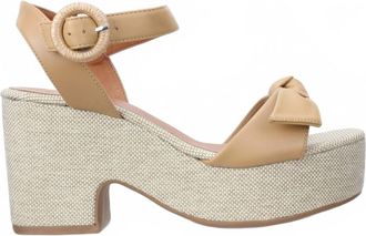 Love Rio Womens Hazel Platform Bow Sandals In Pecan Natural