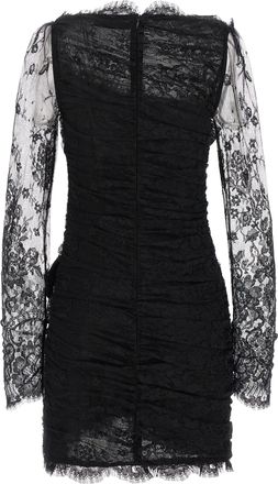 Alessandra Rich Womens Black Organic Cotton Short Dress