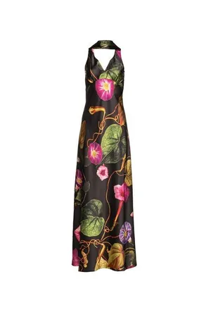 VASILIKI Catalina Silky Gown In Rafflesia in Rafflesia Noir at Nordstrom, Size X-Small