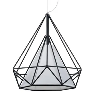 Oresteluchetta Lámpara de araña de metal negro cm. H36 ø38