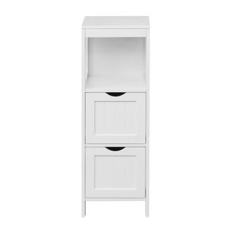 Mobili Rebecca Mobili Rebecca - Rebecca Mobili Mueble De Ba&ntilde;o De Madera Blanca Con 2 Cajones Y Estante