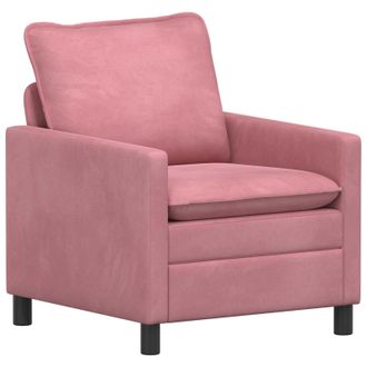 vidaXL Sof&aacute; Rosa 76 X 81 X 87,5 Cm Terciopelo Vidaxl