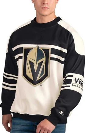 Starter Mens Starter White Vegas Golden Knights Defense Fleece Crewneck Pullover Sweatshirt at Nordstrom, Size Small