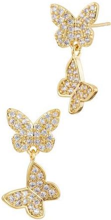 Savvy Cie Jewels Double Butterfly Drop Earrings in Yellow at Nordstrom Rack