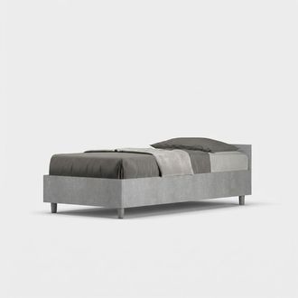 ITYhome Cama Individual 80x190 Cm Moderna Sin Somier Gris Cemento Nuamo