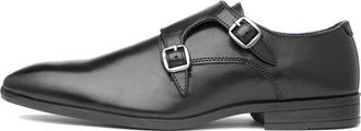 Silver Street London Mens Bourne Monk Formal/Office Leather Shoe (Black, Numeric_10)