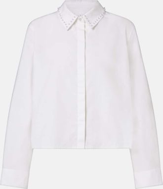 Velvet Jocelyn beaded cotton poplin shirt