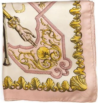 Hermès Foulard Ludovicus Magnus in seta 1963 - Rosa