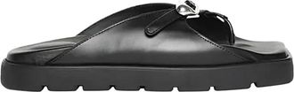 Alexander Wang Dome Flatforme Sandal - Dames - Sandalen - Zwart - 35 EU - Leer - Schoenen