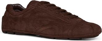 Prada Mens Sneakers Montecarlo Lambskin Dark Brown Trainers
