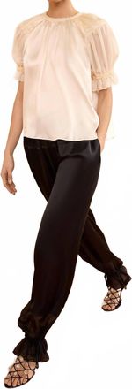Ulla Johnson Alina Silk Top In Ivory