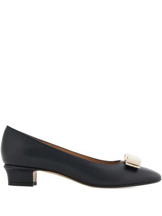 Ferragamo Black Slip On Pumps