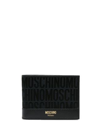 Moschino Portemonnee met logo - Zwart