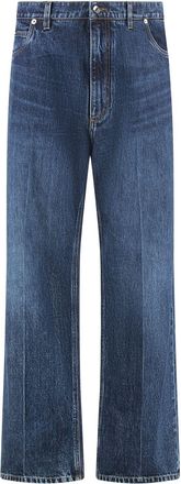 Dolce & Gabbana Mens Wide Leg Jeans - Dark Blue Cotton - Size EU 50 (Mens)
