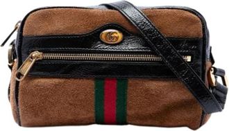 Gucci Pre-owned Ophidia Crossbody Bag - Dames - Vintage Schoudertas - Bruin - ONE Size - Leer - Vintage