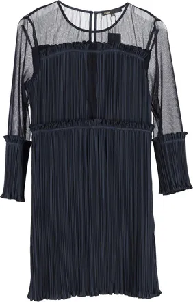 Maje Ritzy geplooide mini-jurk in marineblauw polyester