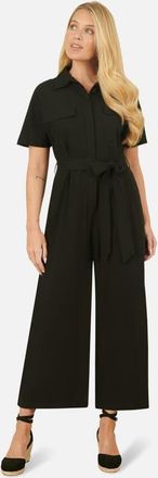 Yumi Utility Relaxed Fit Jumpsuit in Black at Nordstrom, Size 10