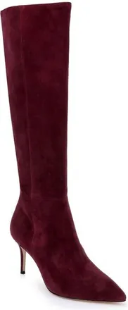 L'agence Herald Leather Knee High Boot in Burgundy Suede at Nordstrom, Size 6.5