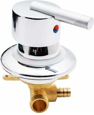 OEM Mezclador De Ducha G1/2 - V&aacute;lvula De Doble Control De Lat&oacute;n Cromado - F&aacute;cil Instalaci&oacute;n - Ahorro De Agua Con Regulador De Temperatura