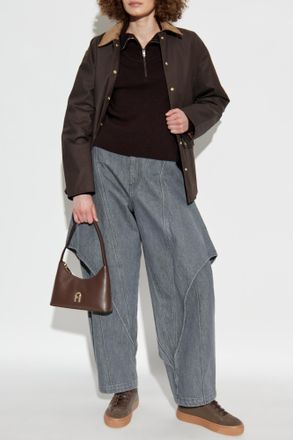 Rag & Bone Jacket With Corduroy Collar, Womens, Brown