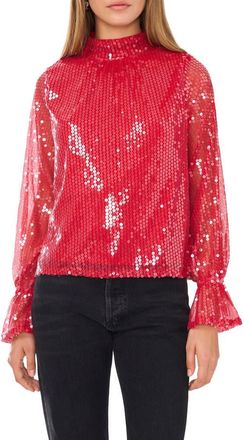 1.State Drape Back Sequin Top in Deep Rouge at Nordstrom Rack, Size Xx-Large