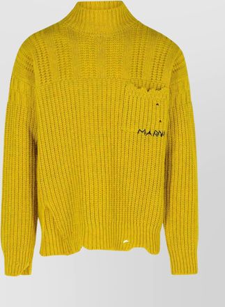 Marni wool turtleneck sweater pocket
