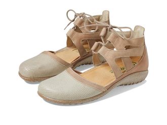 Naot Kata Womens Shoes Beige Lizard Leather/Khaki Beige Leather/Arizona Tan Leather : EU 41 (US Womens 10) M