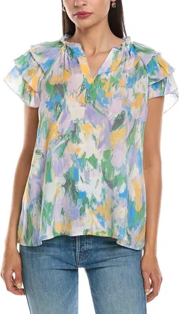 Nanette Lepore Tiered Sleeve Blouse