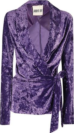 Aniye By Elegante Knot Blazer - Dames - Blazers - Paars - S - Jassen