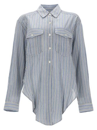 Isabel Marant Nath Asymmetrical Curved Hem Shirt