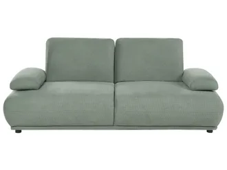 Beliani Divano A 3 Posti Con Braccioli E Schienale Regolabili, Gambe In Legno, Divano Moderno In Tessuto Verde Chiaro Nacka