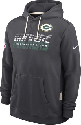 Nike Green Bay Packers Sideline Standard Issue Nike Mens Dri-FIT NFL Pullover Hoodie in Grey | 03AZ06F7T-SX8