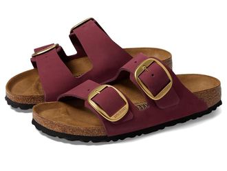 Birkenstock Arizona Big Buckle - Nubuck Leather Womens Shoes Berry Crush : EU 38 (US Womens 7-7.5) Narrow, Suede