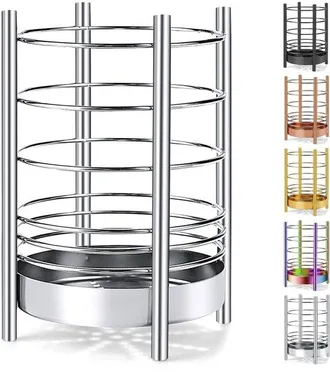 No Brand Soporte Para Utensilios De Acero Inoxidable - Accesorio De Cocina - 1 Pieza - Plateado