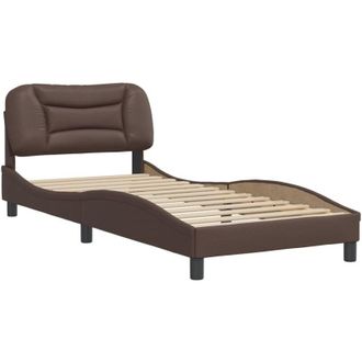 vidaXL Vidaxl - Estructura De Cama Sin Colch&oacute;n Cuero Sint&eacute;tico Marr&oacute;n 80x200 Cm