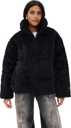 UGG Womens Emmalyn Uggfluff Puffer Jacket, Tar, M