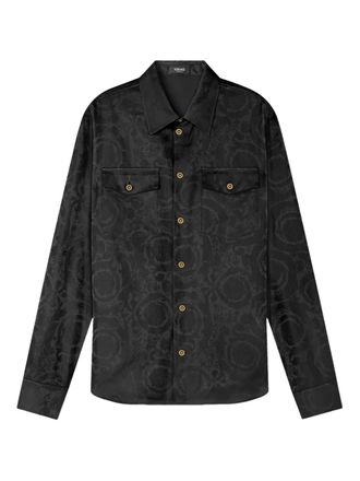 Versace barocco-design shirt - Black