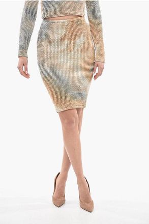 Off-white Midi Elasticated Pencil Skirt SMOCK size 42