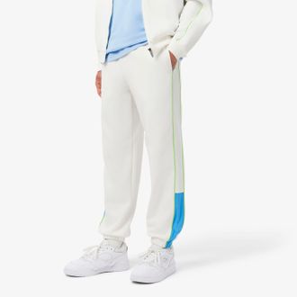 Lacoste Heren Lacoste Regular Fit Piqué Sweatpants in Witblauw