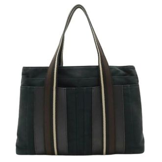Hermès Pre-owned Tote Bags, female, Black, Size: ONE SIZE Pre-owned Canvas shoulder-bags