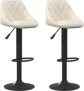 vidaXL Vidaxl - Taburetes de cocina 2 unidades terciopelo crema