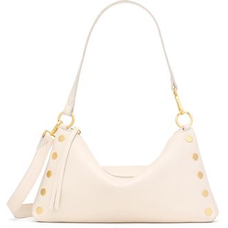 Hammitt Medium Kyle Leather Shoulder Bag in Calla Lily White/Brushed Gold at Nordstrom