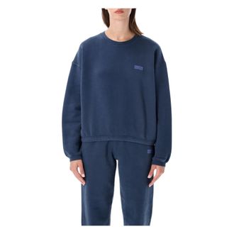 American Vintage Izubird Crewneck - Dames - Sweatshirts - Blauw - L - Katoen - Hoodies & sweatvesten